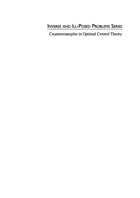 Cover image for book Counterexamples in Optimal Control Theory
