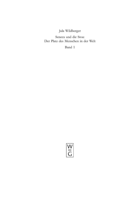 Cover image for book Seneca und die Stoa: Der Platz des Menschen in der Welt