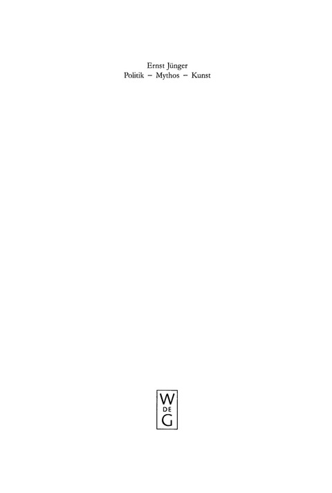 Cover image for book Ernst Jünger