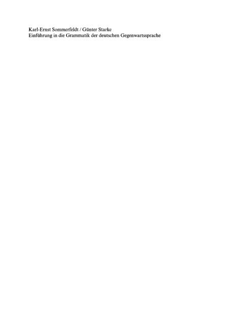 Cover image for book Einführung in die Grammatik der deutschen Gegenwartssprache
