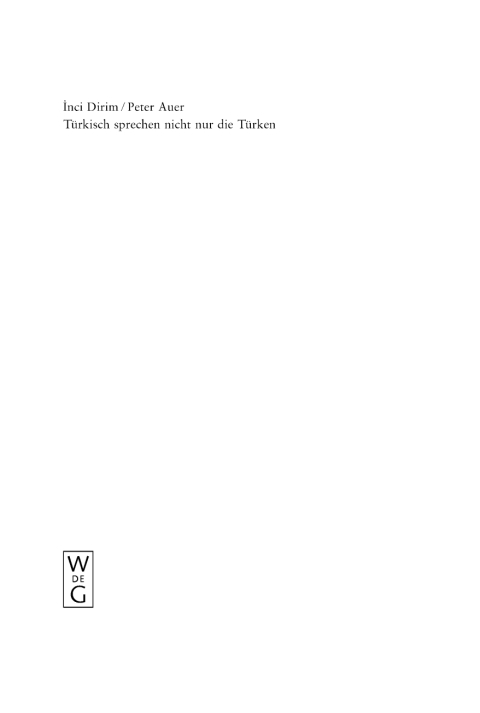 Cover image for book Türkisch sprechen nicht nur die Türken