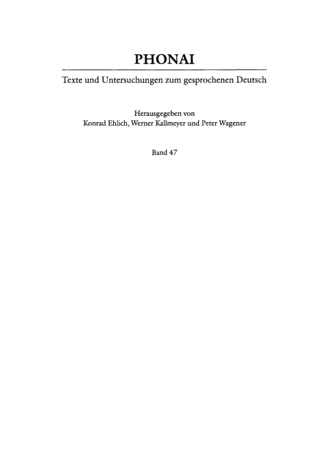 Cover image for book Die Aussprache der Standardsprache in der deutschen Schweiz