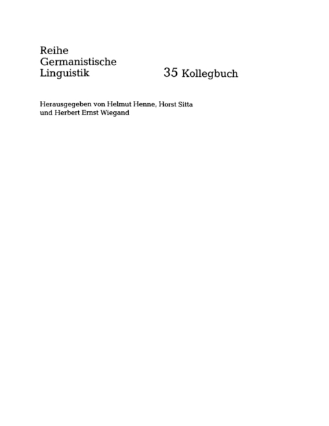Cover image for book Einführung in die Dependenzgrammatik