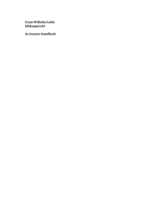 Cover image for book Bildungsrecht