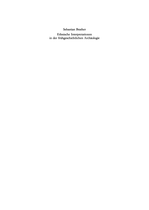 Cover image for book Ethnische Interpretationen in der frühgeschichtlichen Archäologie