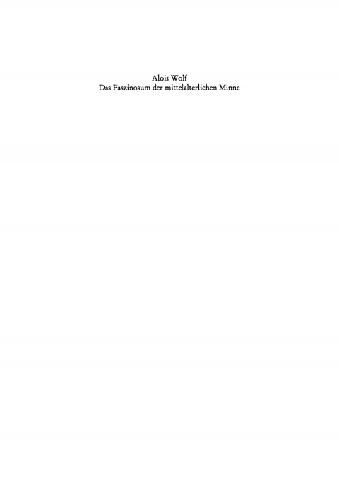 Cover image for book Das Faszinosum der mittelalterlichen Minne