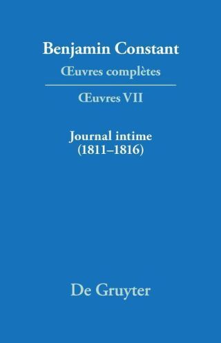 Journal intime (1811–1816). Carnet. Livres de dépenses