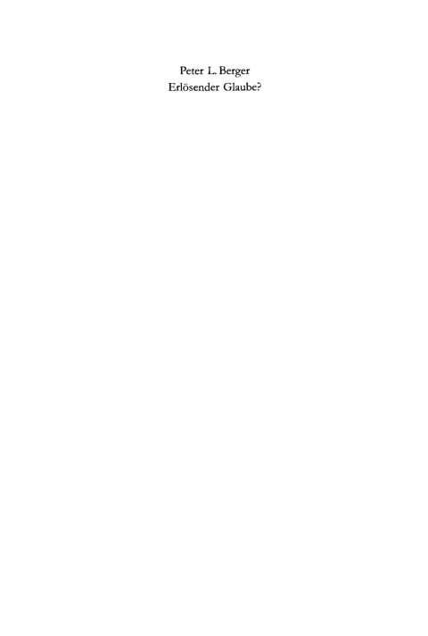 ErlÃ¶sender Glaube? 