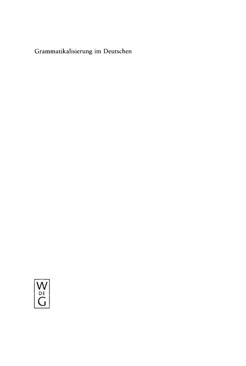 Cover image for book Grammatikalisierung im Deutschen