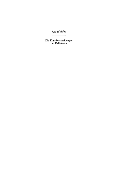 Cover image for book Ars et Verba