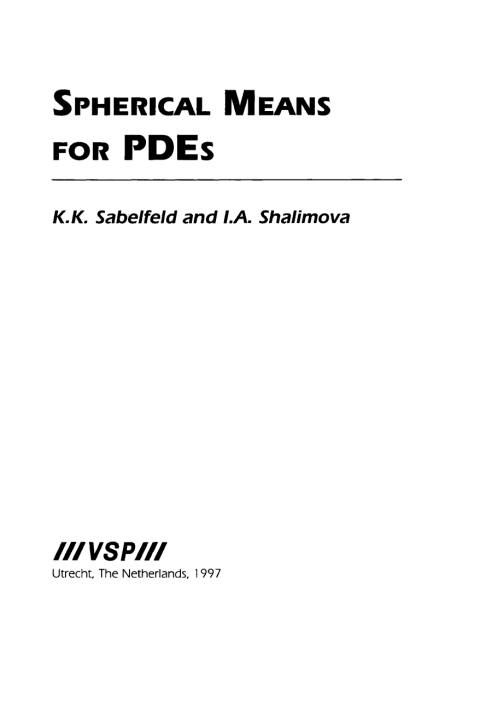Cover image for book Spherical Means for PDEs
