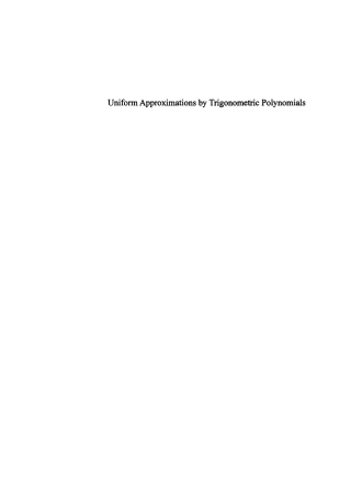 Uniform Approximations by Trigonometric Polynomials