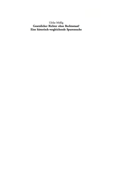 Cover image for book Gesetzlicher Richter ohne Rechtsstaat?