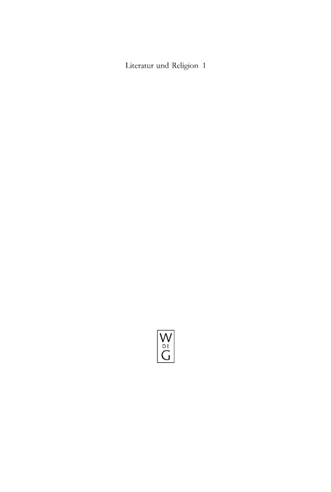 Cover image for book Literatur und Religion, 1