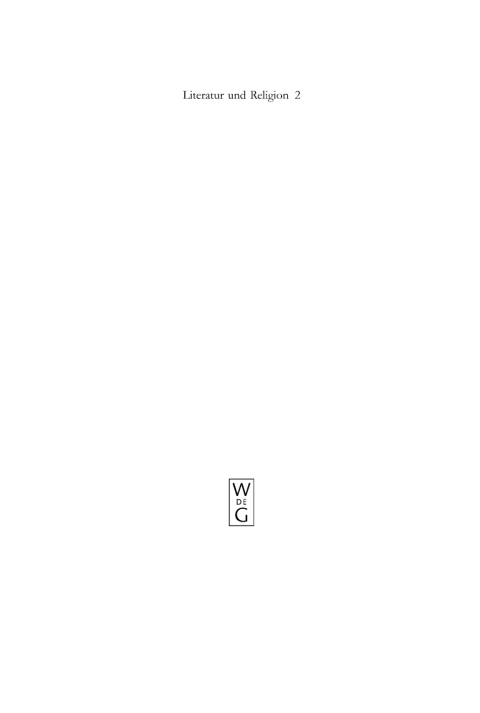 Cover image for book Literatur und Religion, 2
