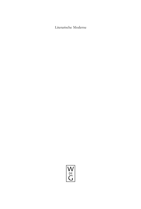 Cover image for book Literarische Moderne