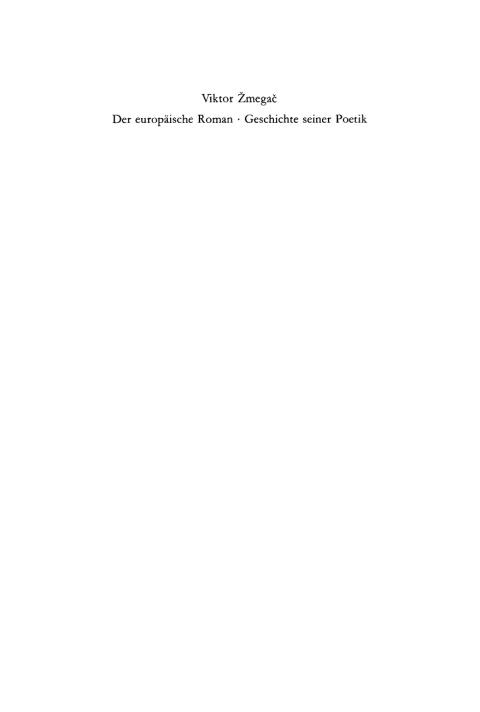Cover image for book Der europäische Roman