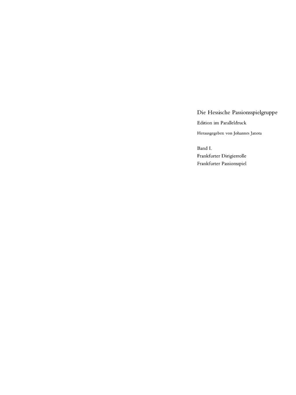Page Fidelity Frankfurter Dirigierrolle - Frankfurter Passionsspiel; $399.60