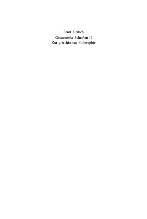 Cover image for book Zur griechischen Philosophie