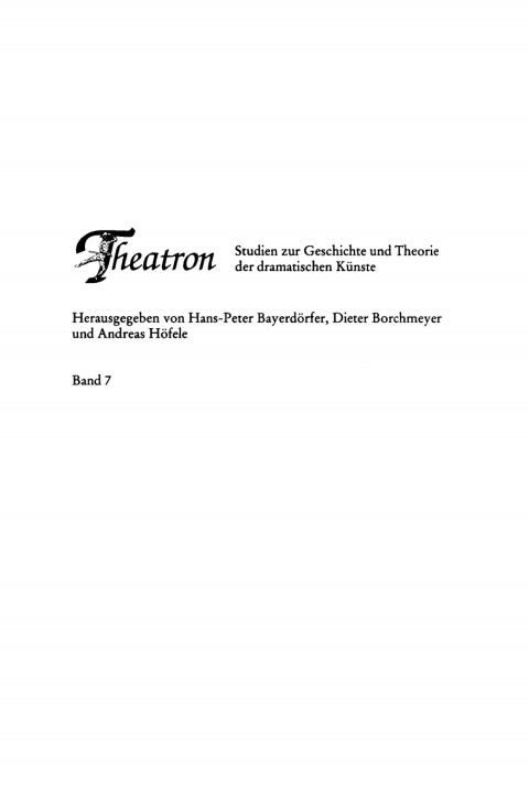 Cover image for book Theatralia Judaica I