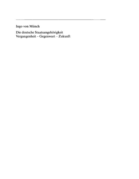 Cover image for book Die deutsche Staatsangehörigkeit