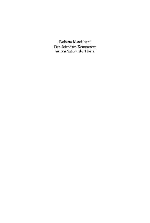 Cover image for book Der Sciendum-Kommentar zu den Satiren des Horaz