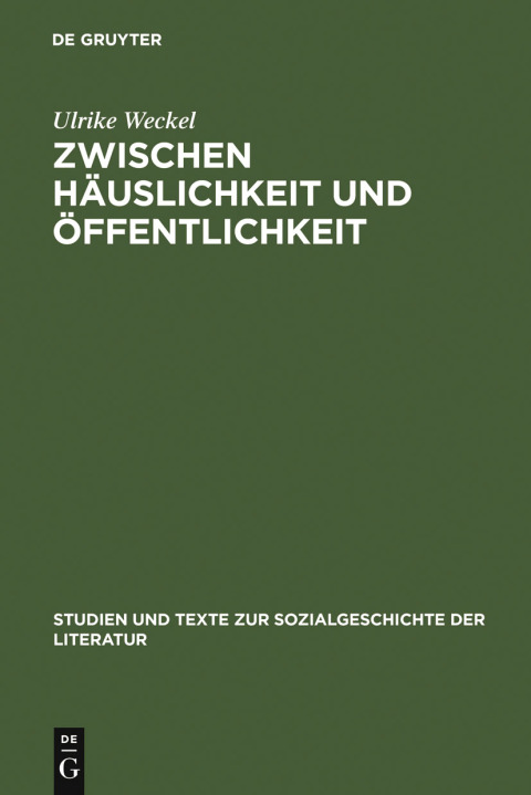 Cover image for book Zwischen Häuslichkeit und Öffentlichkeit