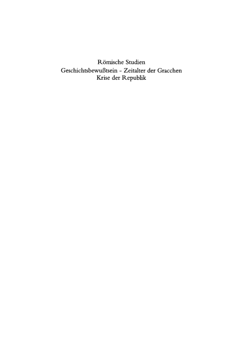 Cover image for book Römische Studien