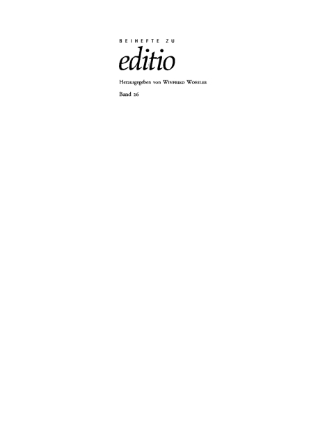 Cover image for book Edition und Sprachgeschichte