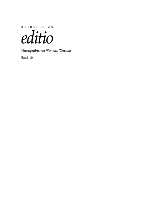 Cover image for book Textgenetische Edition