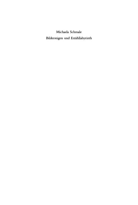 Cover image for book Bilderreigen und Erzähllabyrinth