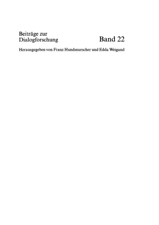 Dialogue Analysis VII: Working with Dialogue