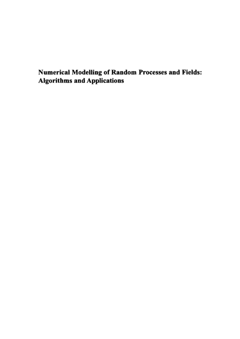 Cover image for book Numerical Modelling of Random Processes and Fields