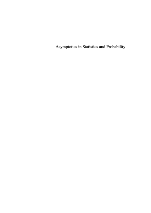 Cover image for book Asymptotics in Statistics and Probability