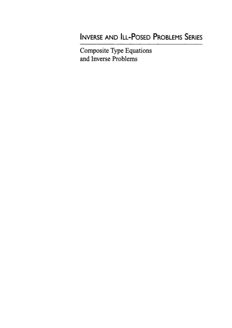 Cover image for book Composite Type Equations and Inverse Problems