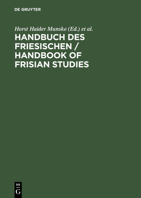 Cover image for book Handbuch des Friesischen / Handbook of Frisian Studies