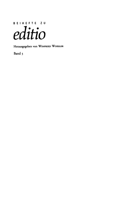 Cover image for book Probleme der Edition von Texten der frühen Neuzeit