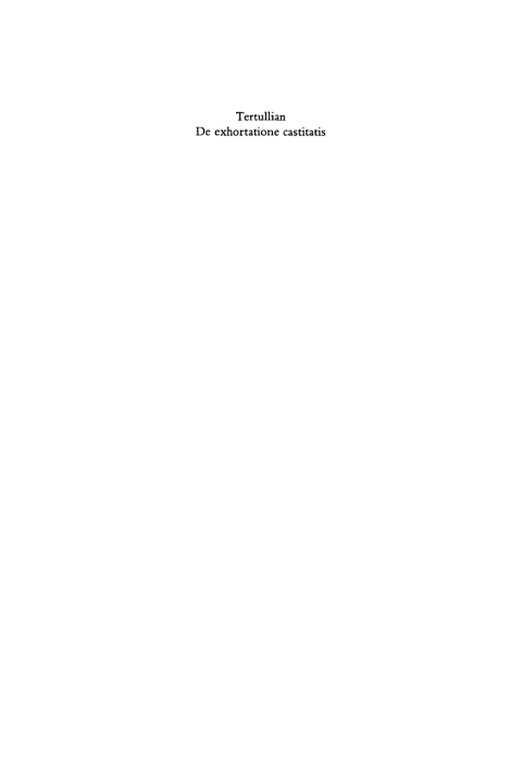 Cover image for book De exhortatione castitatis