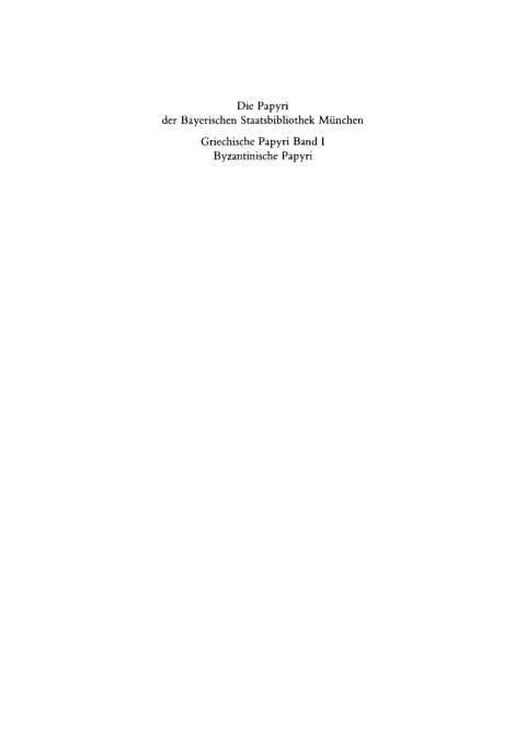 Cover image for book Griechische Papyri (Nr. 1–18)