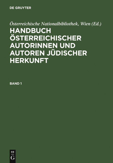 Cover image for book Handbuch österreichischer Autorinnen und Autoren jüdischer Herkunft
