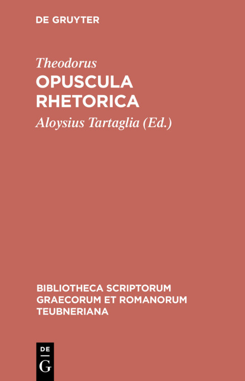Cover image for book Opuscula rhetorica