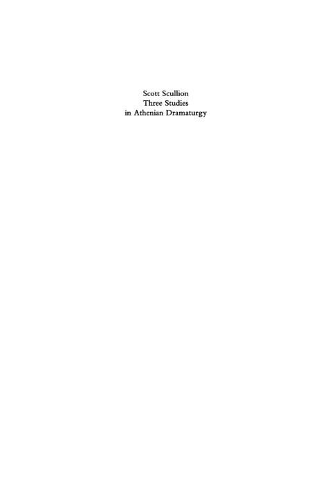 Cover image for book Three Studies in Athenian Dramaturgy