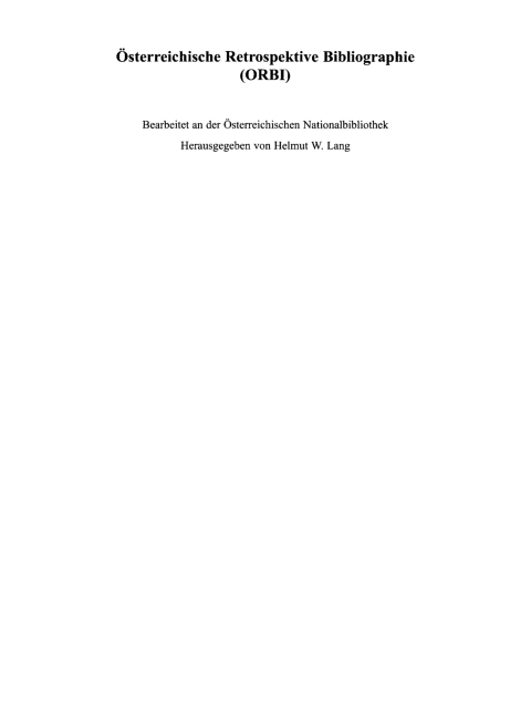 Cover image for book Bibliographie der österreichischen Zeitschriften 1704-1850