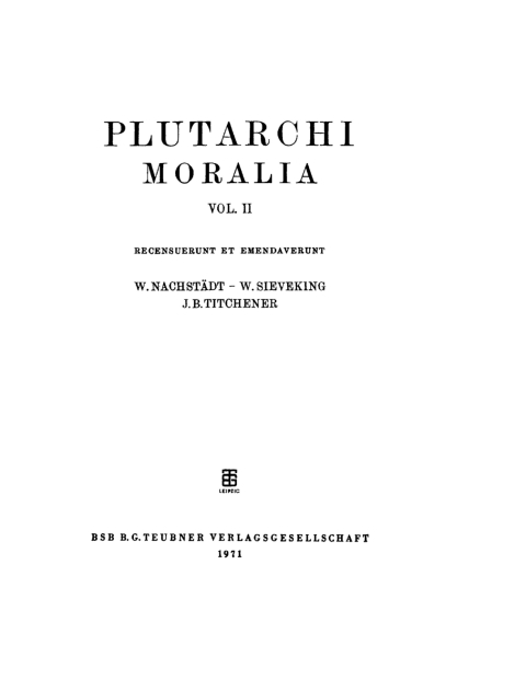 Cover image for book Moralia