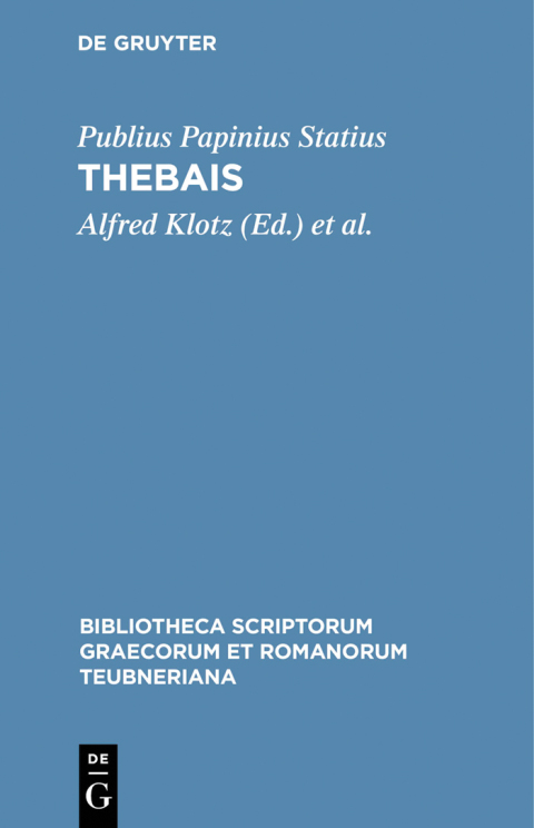 Cover image for book Thebais