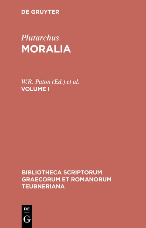 Cover image for book Moralia