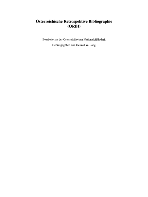Cover image for book Bibliographie der österreichischen Zeitungen 1621–1945