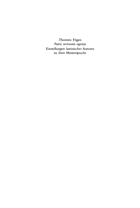 Cover image for book Patrii sermonis egestas