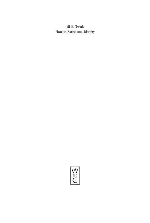 Cover image for book Humor, Satire, and Identity