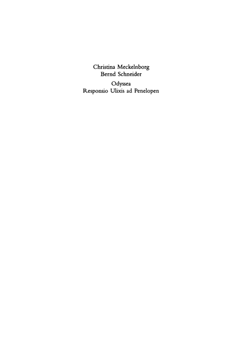 Cover image for book Odyssea. Responsio Ulixis ad Penelopen